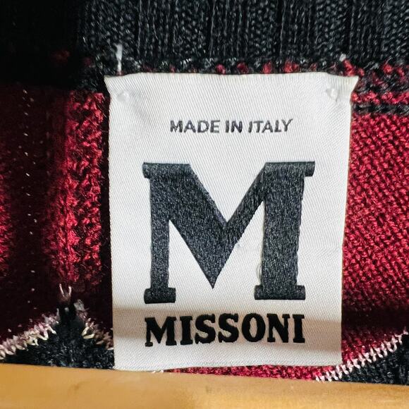 Vintage Y2K Missoni Knit V Neck Sweater Dress Casual Zig Zag Cap Slv DIY - 6 - Picture 7 of 7